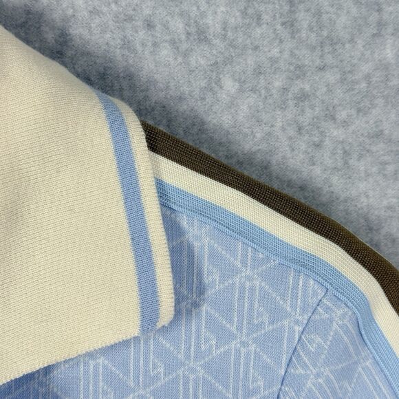 Lacoste Classic Polo Dress Women Sz 8 Blue Short Sleeve Slim Fit Mini Geometric - Picture 4 of 14